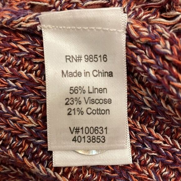 Coldwater Creek Multicolor Sleeveless Cardigan Knit Sweater Womens Size Medium - Picture 3 of 12